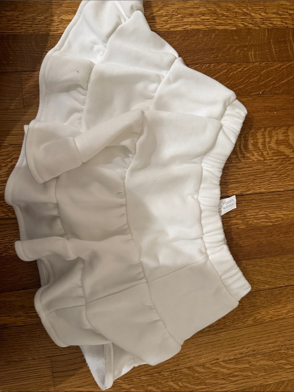 White Ruffle Skort - Soft Elastic Waist